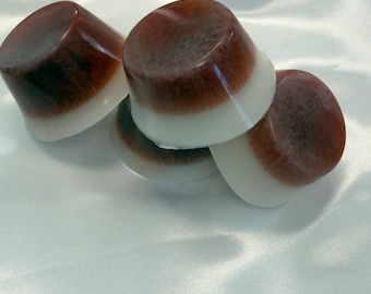 Rice and Strawberry Mini Soap Bars Set - 4 Travel Size Soaps 1.50 Oz