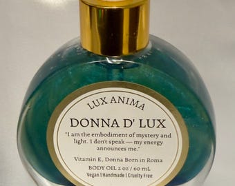 Donna D' Lux Botanical Body Oil – Vitamin E, Vegan, Handmade (2 oz)