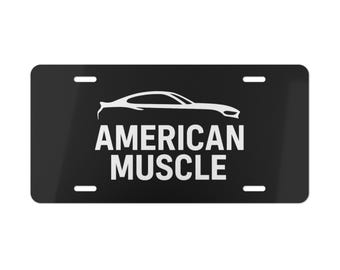 Black Steel Mirrored Lincoln Emblem License Plate - Subdued Tactical Vanity Plate (ESD-3701)