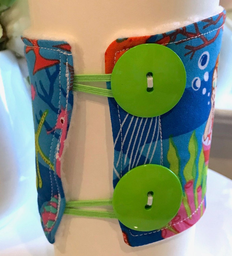 Colorful Mermaid Underwater Ocean Handmade Coffee Cozy Sleeve CLEARANCE