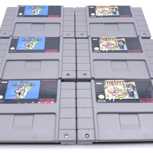 SNES Super Nintendo Super Mario World or All-Stars Games Tested New Shells & Labels