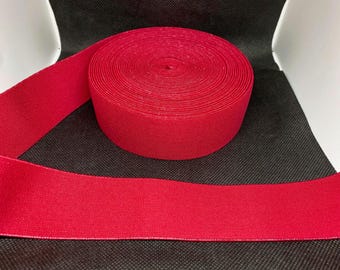 Elastic Band Trim By the yard  4cm Wide - Perfect for Headbands Hat Bands Exotic Dancewear - Dark Red