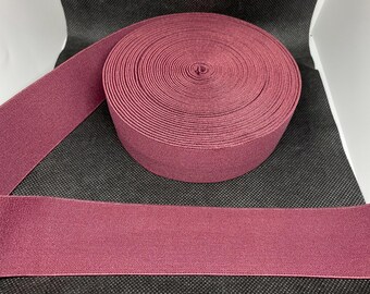 Elastic Band Trim By the yard  4cm Wide - Perfect for Headbands Hat Bands Exotic Dancewear - Burgundy