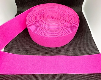 Elastic Band Trim By the yard  4cm Wide - Perfect for Headbands Hat Bands Exotic Dancewear - Hot Pink