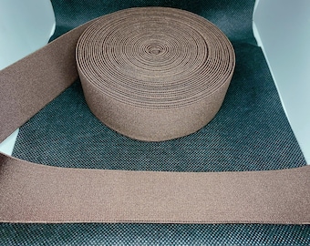 Elastic Band Trim By the yard  4cm Wide - Perfect for Headbands Hat Bands Exotic Dancewear - Brown