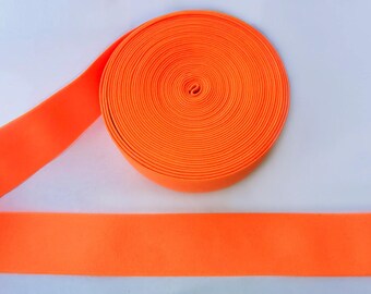 Elastic Band Trim By the yard  4cm Wide - Perfect for Headbands Hat Bands Exotic Dancewear - Neon Orange