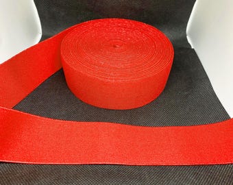 Elastic Band Trim By the yard  4cm Wide - Perfect for Headbands Hat Bands Exotic Dancewear - Light Red