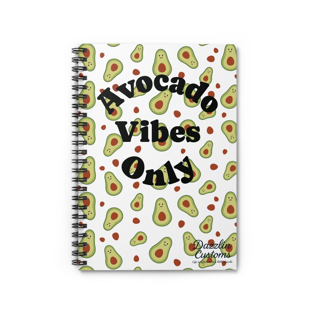 Avocado Spiral Notebook - Ruled Line - Etsy