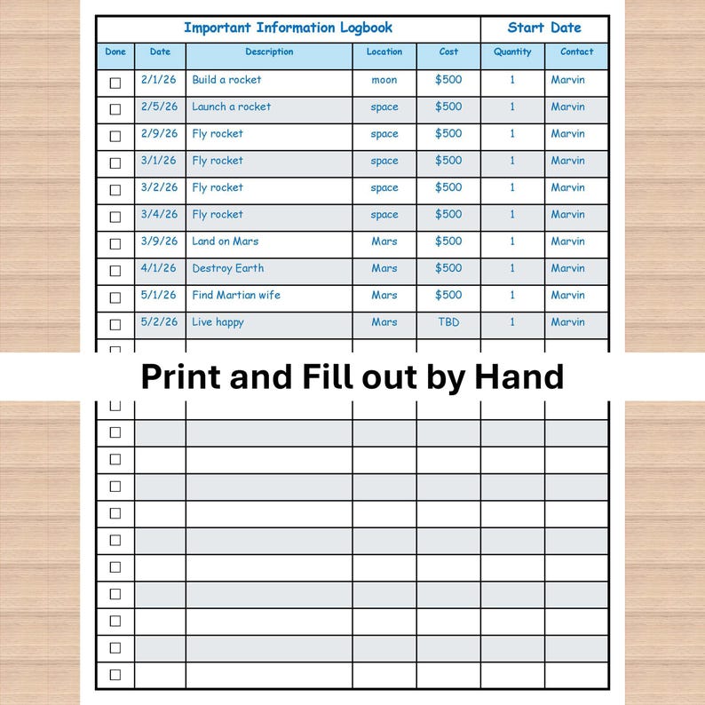 Multipurpose Logbook Bundle | Printable, Fillable Task Organizer (PDF) - Etsy