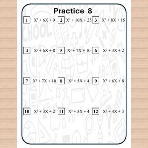 Algebra Practice Worksheets: Basic Algebra Problems image 4