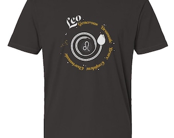 Camiseta con estrellas de Leo llameante