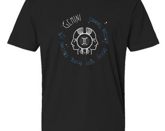 Camiseta con estrellas de Géminis feliz