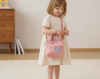 Personalized Toddler Crossbody Bag – Corduroy Preschool Purse Gift