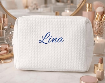 Personalized Name Makeup Bag, Toiletry Storage Pouch, Bridesmaid Proposal Gift