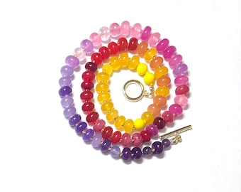 Handgemaakte kleurrijke kralenketting, speelse gelaagde ketting "Candy Pop"