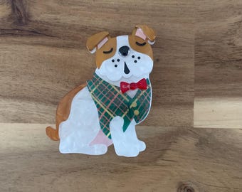 Erstwilder Barney the British Bulldog Brooch dog pin NWOT all item prices include US tariffs