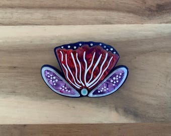 Erstwilder Fervent Feather Flower Brooch Pin NWOT all item prices include US tariffs