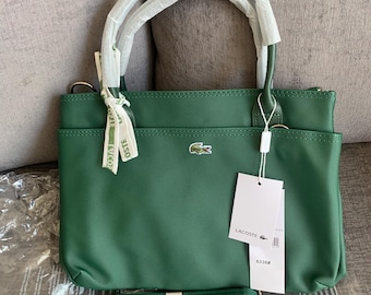 LACOSTE Concept Zip handbag Sling Bag purse 2-way NWT / all item prices include US tariffs