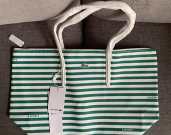 Lacoste L.12.12 Concept Tote handbag Bag purse green strap NWT / all item prices include US tariffs