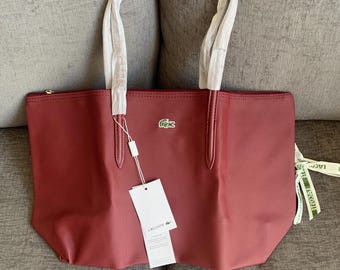 Lacoste L.12.12 Concept Tote handbag Bag purse scarlet NWT / all item prices include US tariffs