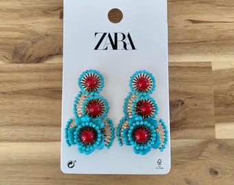 Boucles d'oreilles turquoise Zara NWT tous les prix incluent les tarifs américains