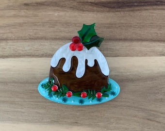 Erstwilder Pudding For All Brooch Christmas pin NWOT all item prices include US tariffs