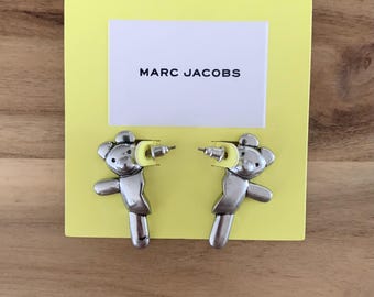 Heaven by Marc Jacobs silver Teddy Bear Stud Earrings NWT all item prices include US tariffs