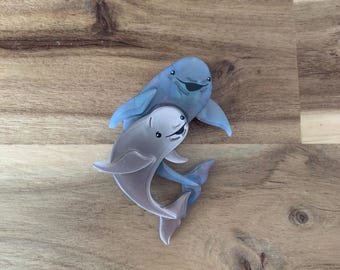 Erstwilder Yangtze Finless Porpoises brooch dolphin Pin NWOT all item prices include US tariffs