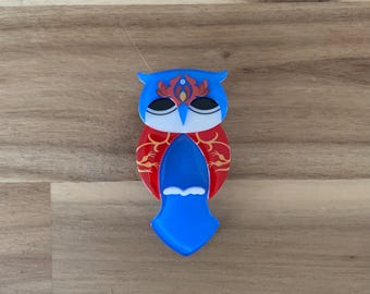 Erstwilder Oskana Owl Brooch bird pin NWOT all prices include US tariffs