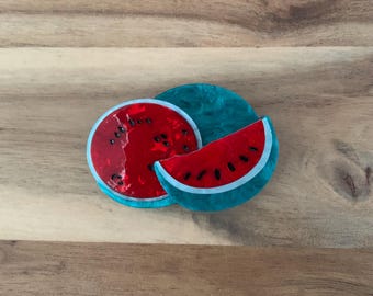 Viva la Vida Watermelons Brooch fruit pin New with defect/ all item prices include US tariffs