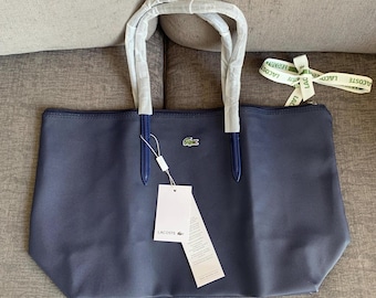 Lacoste L.12.12 Concept Tote handbag Bag purse navy blue NWT / all item prices include US tariffs