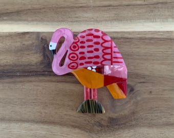 Erstwilder A Flamingo Named Honk Brooch bird pin NWOT all item prices include US tariffs
