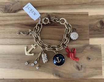 Rare Jcrew J crew nautical charms sea life vintage Bracelet NWT/ all item prices include US tariffs