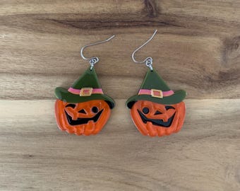Erstwilder Witch O'Lantern Earrings pumpkin Halloween NWOT all item prices include US tariffs