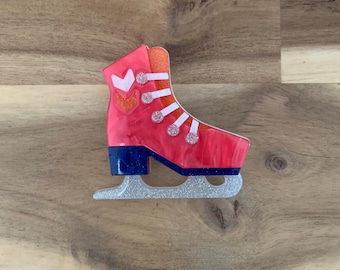 Erstwilder Festivity on Ice Brooch skate pin NWOT all item prices include US tariffs