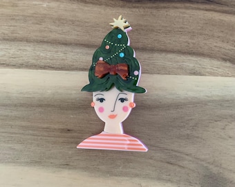 Erstwilder Fresh Festive Do Brooch Christmas pin NWOT all item prices include US tariffs
