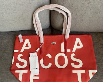 Lacoste L.12.12 Concept Tote handbag Bag purse alphabet NWT / all item prices include US tariffs