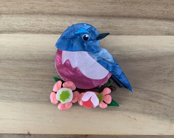 Erstwilder Riley The Robin Brooch bird pin NWOT all item prices include US tariffs