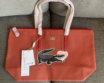 Lacoste L.12.12 Concept Tote handbag Bag purse croc heart NWT / all item prices include US tariffs