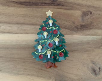 Erstwilder Christmas Tree Centre-Piece Brooch pin NWOT all item prices include US tariffs