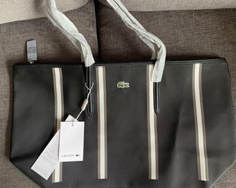 Borsa a mano Lacoste L.12.12 Concept Tote, bianca con tracolla, nuova con etichette / tutti i prezzi degli articoli includono i dazi doganali statunitensi