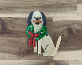 Erstwilder Deck the Doggo Brooch Christmas pin NWOT all prices include US tariffs