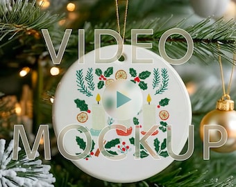 Animated Christmas Ornament Mockup Video – PSD Photoshop File