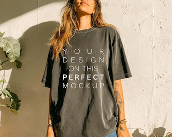 Pepper Mockup Bundle 2 Poses | Comfort Colors 1717 Tshirt