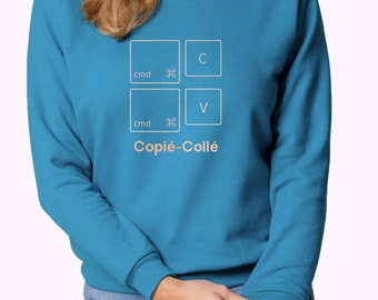 Un billet et un crewneck Copié-Collé