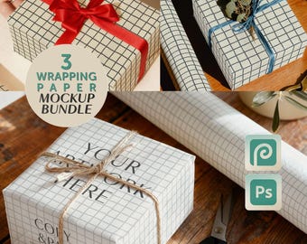 Modelbundel inpakpapier | Bewerkbare PSD-sjabloon