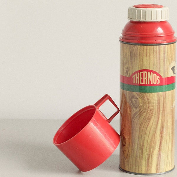 Bobby - Vintage Wooden patterned Thermos