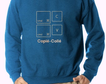 Un billet et un crewneck Copié-Collé