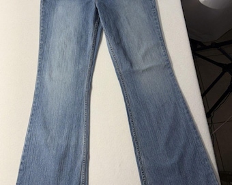 Ross Thompson Jeans dames 34 x 30 lichte wassing lage taille flare bootcut denim vintage