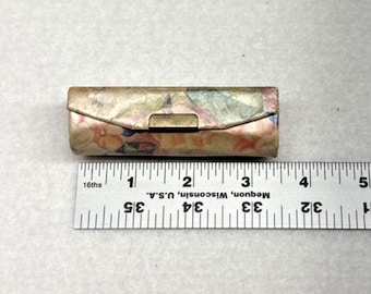 Lipstick Case Holder Floral Made in Italy Purse Accessory Compact Vintage